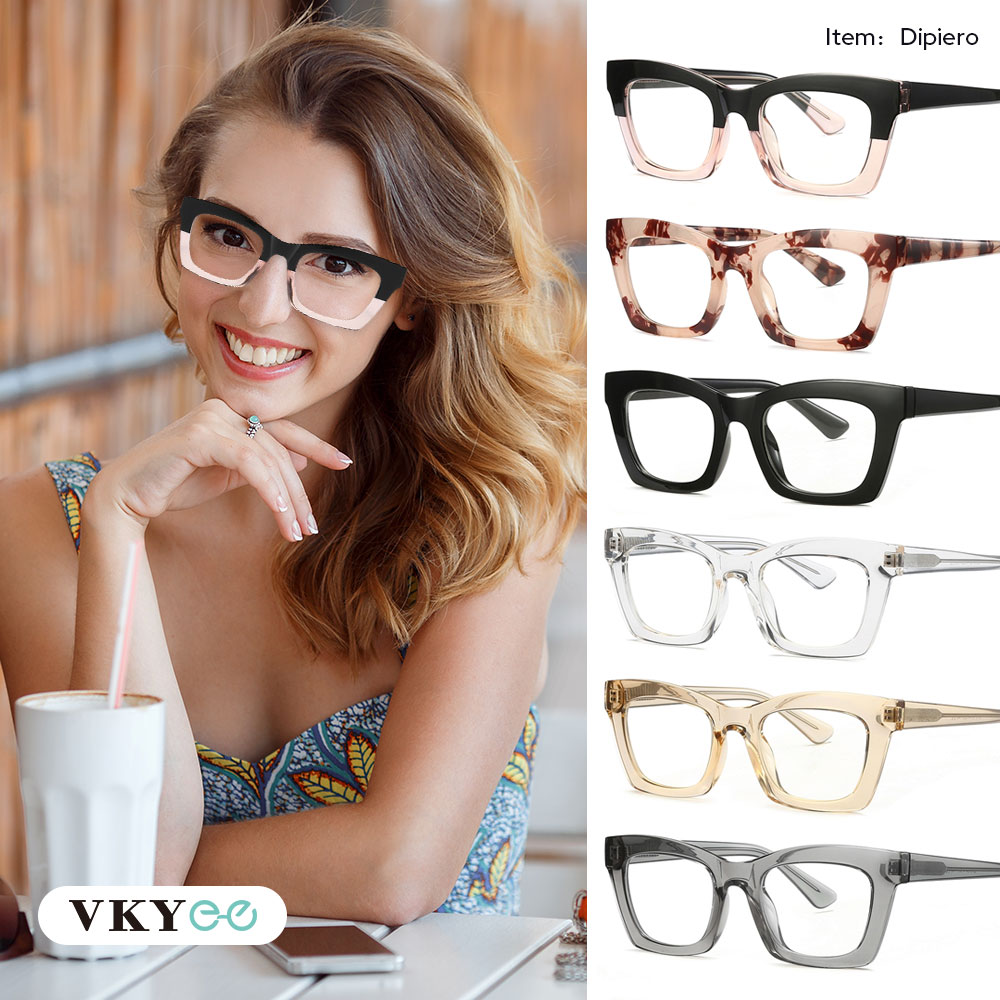 Made with high-quality material, these glasses are very durable and sturdy. The frame looks well on all kinds of faces and goes well with everything. It is suitable for women and men. There are six colors for you to choose from.