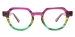 geometric  Dodie-pink/green Glasses