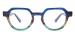 geometric  Dodie-blue/green Glasses