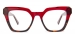 Geometric Gemma-red/tortoise Glasse