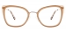Square Backflash-Brown Glasses