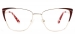Cateye Waved-Red Glasses