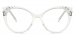 Oval Pearl-Clear Glasses