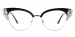Cateye Seeker-Black Silver Glasses