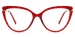 Cateye Crystal -Red Glasses