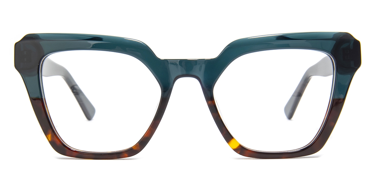 Geometric Gemma-green/tortoise Glasse