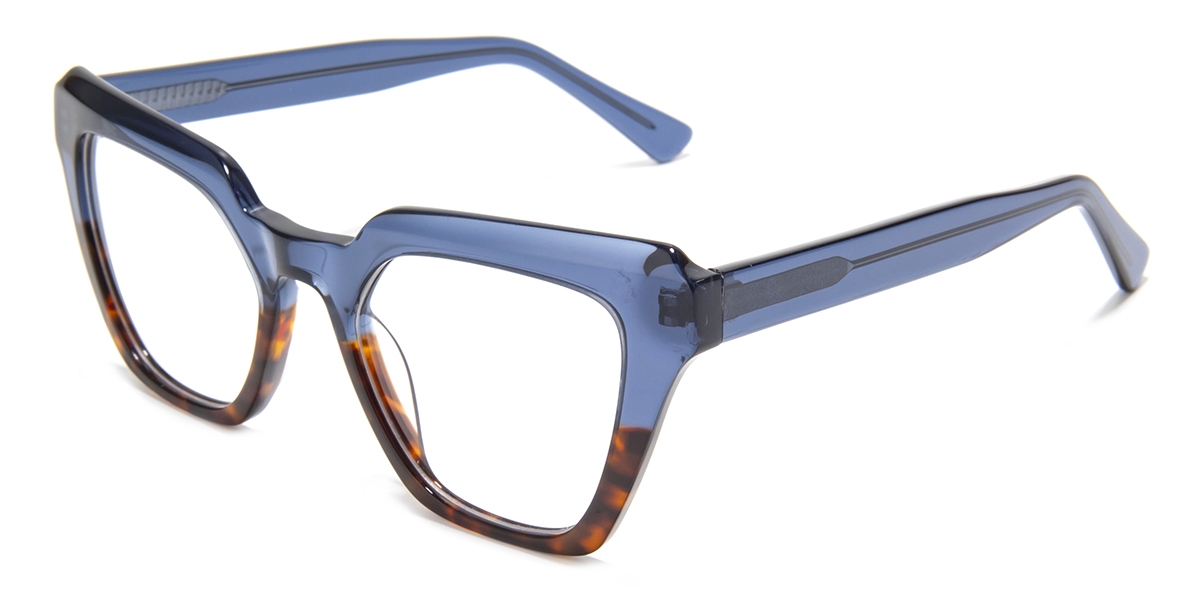 Geometric Gemma-blue/tortoise Glasse