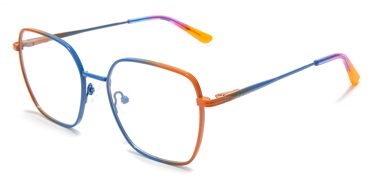Geometric Lionel-orange/blue Glasses