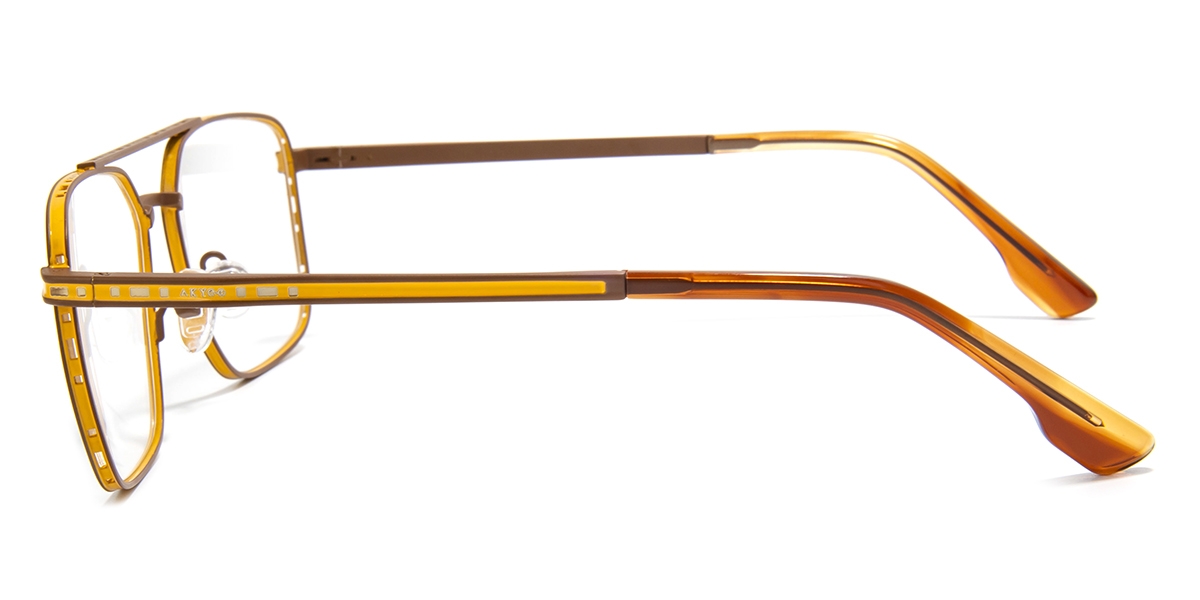 Geometric Aaron-orange Glasses