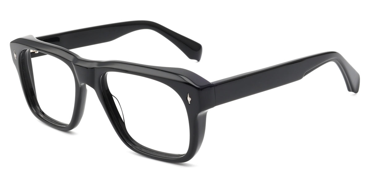 Square Snyder-Black/Clear Glasses