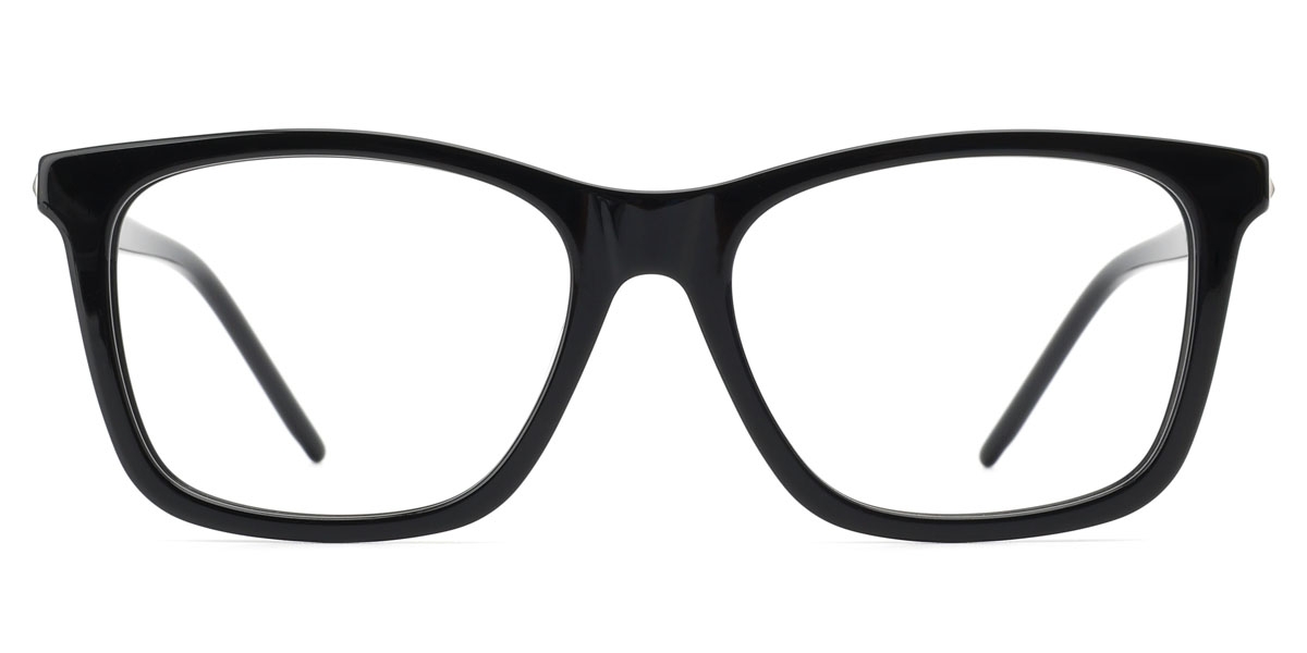 Rectangle Wale-Black Glasses