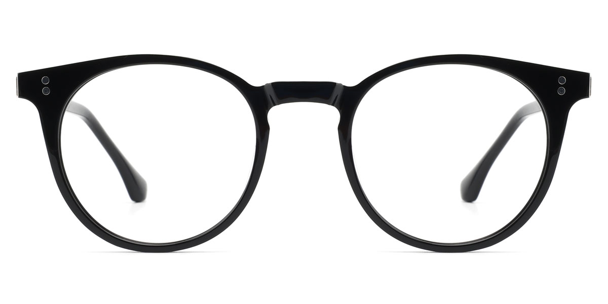 Round Alloy - Black Glasses