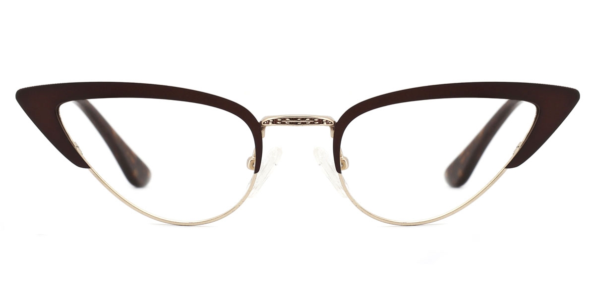 Cateye Plexi-Brown Glasses