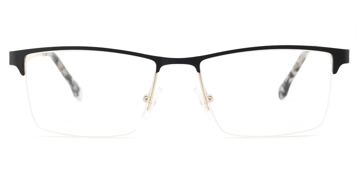 Square Ultra-Black/Gold Glasses