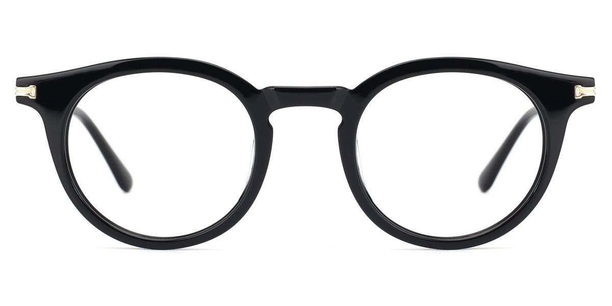Round Ovomatic-Black Glasses