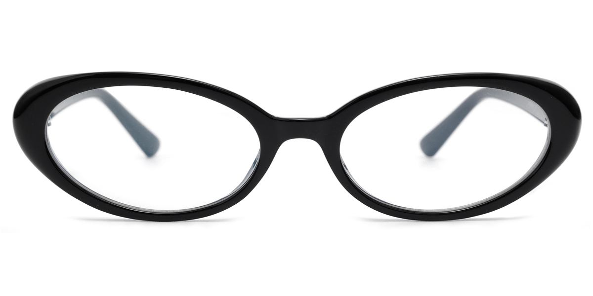 Oval Bunny-Black Glasses