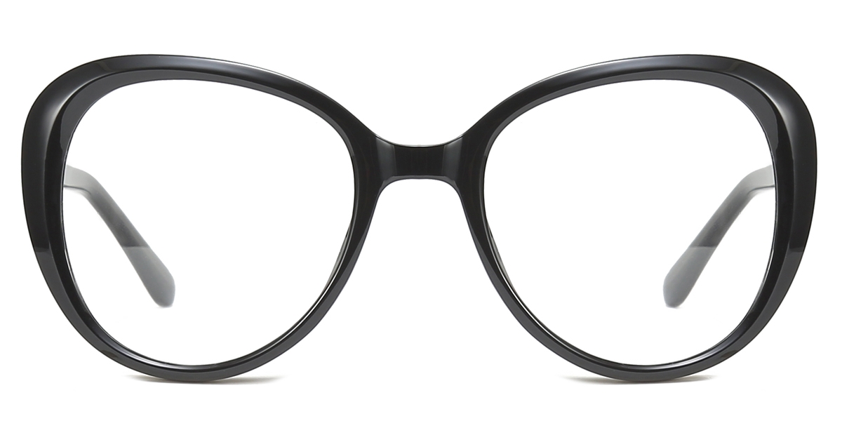 Oval Enwright-Black Glasses