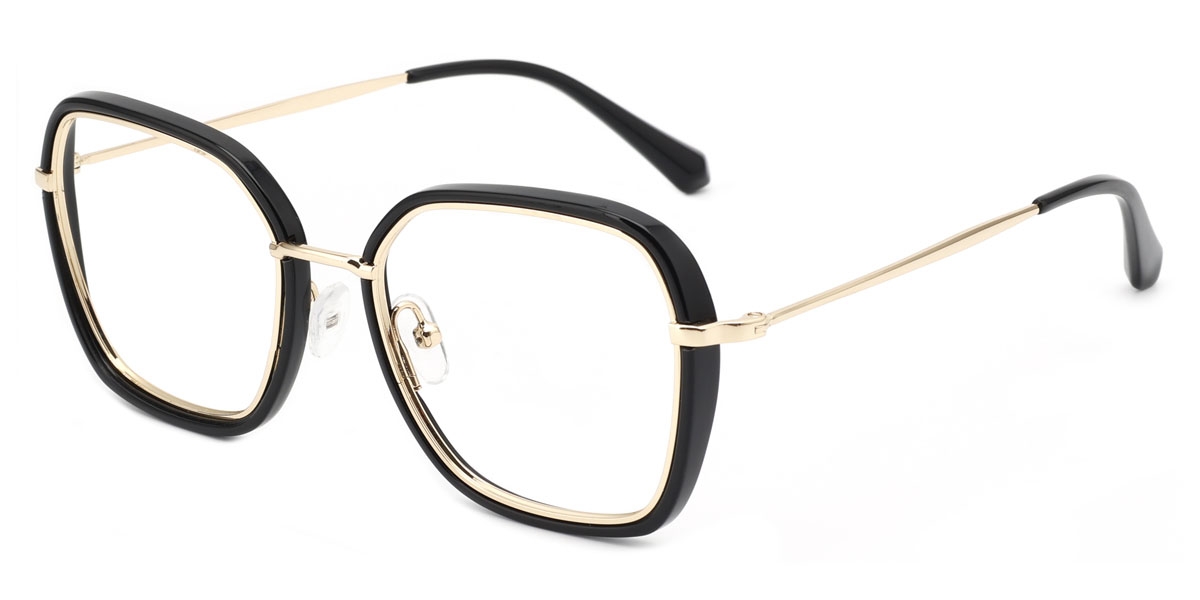 Oval Debon-Black Glasses