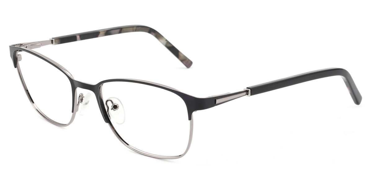 Oval Vernix-Black Glasses