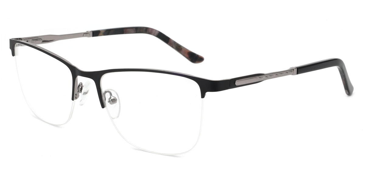 Rectangle Kolyn-Black Glasses
