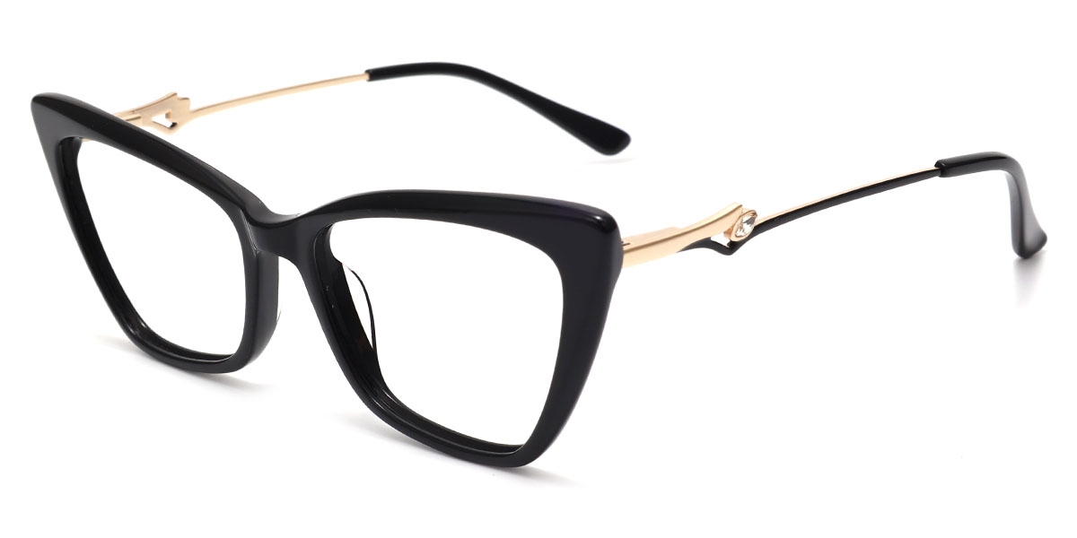Cateye Fashionista-Black Glasses