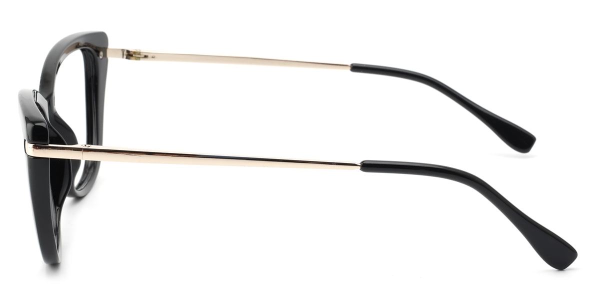Cateye Tulip-Black Glasses