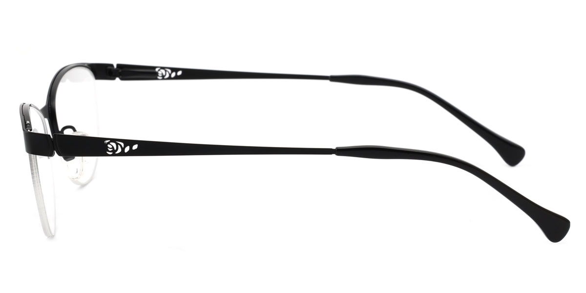 Oval Rouseta-Black Glasses