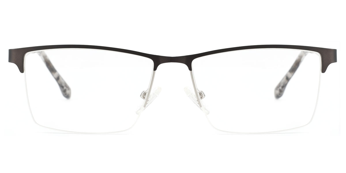 Square Ultra-Black/Silver Glasses