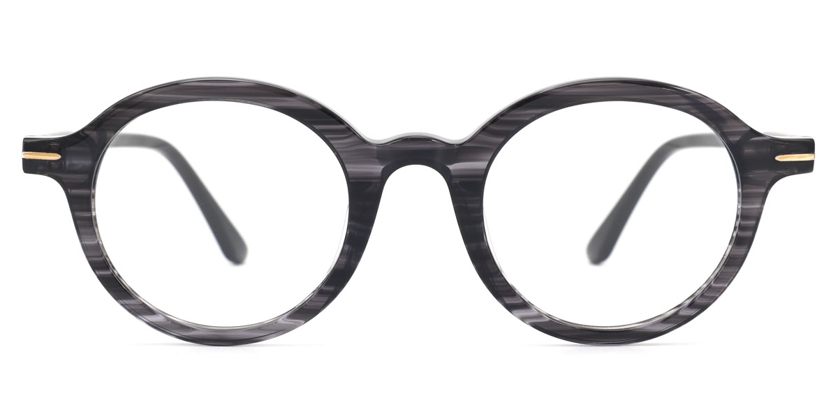 Round O-vision-Stripe Glasses