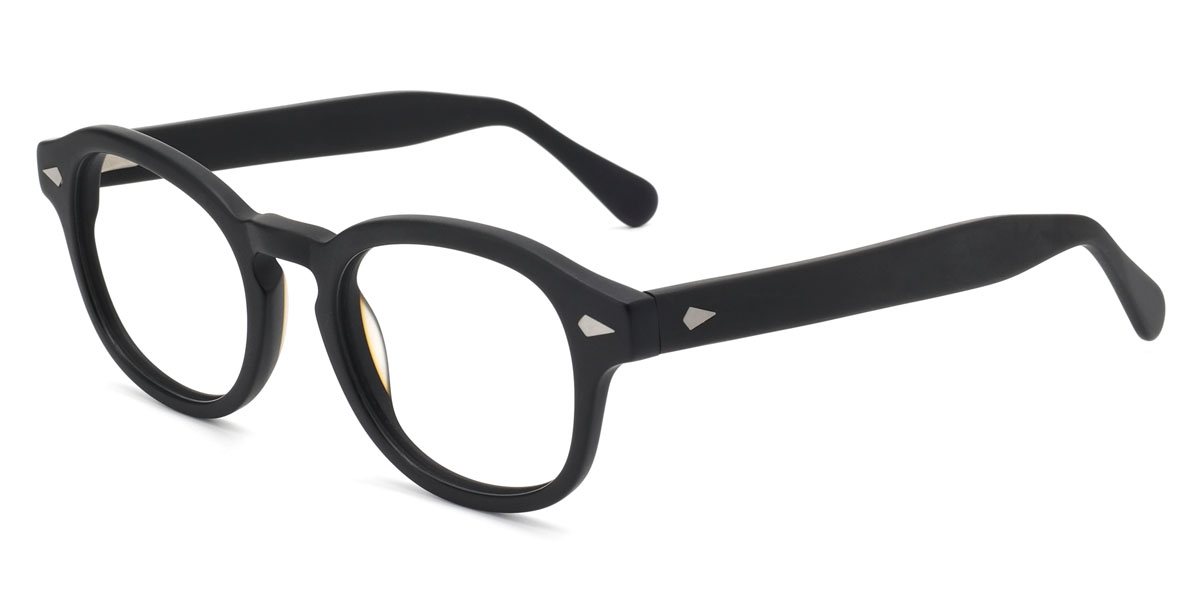 Oval Rhyse-Black Glasses