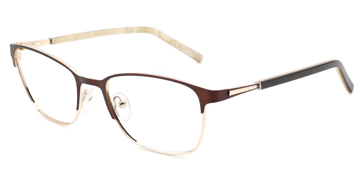 Oval Vernix-Brown Glasses