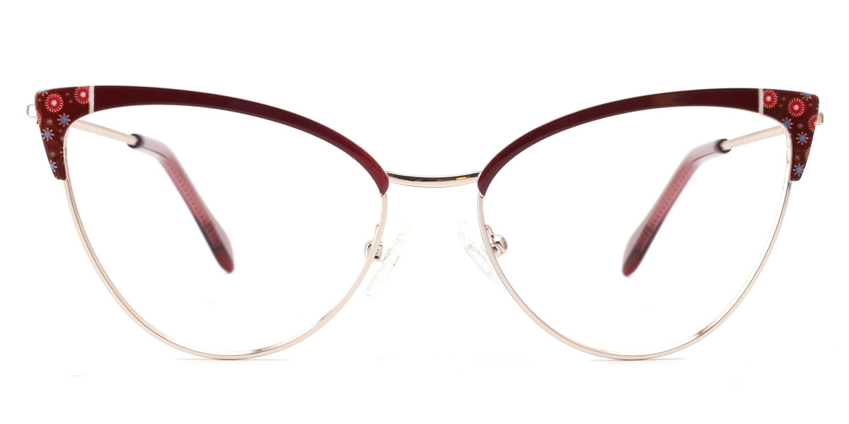 Cateye Finn-Red Glasses