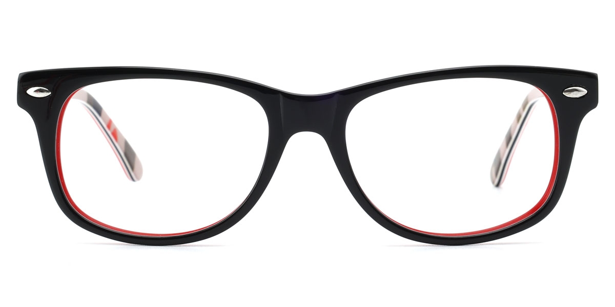 Oval Funk-Black Red Glasses