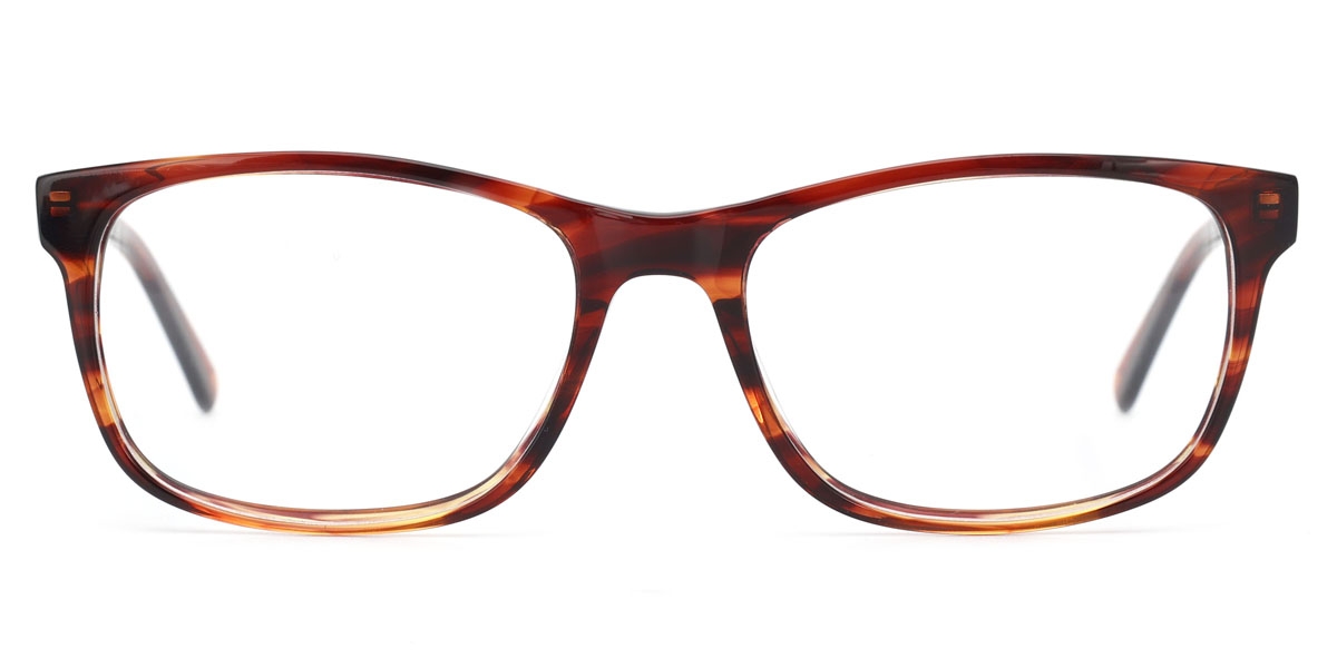 Rectangle Meraki - Brown Stripe Glasses