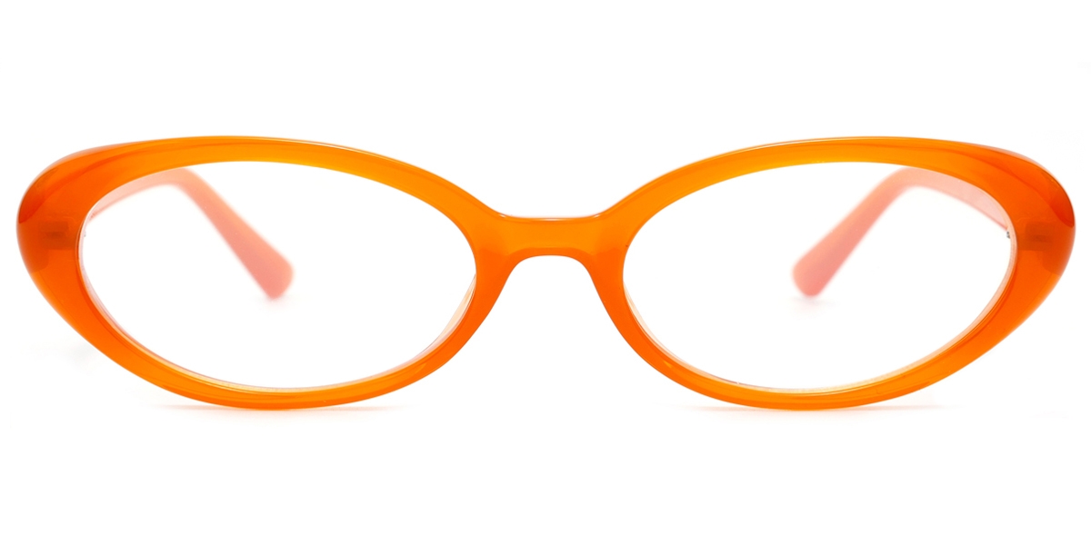 Oval Bunny-Orange Glasses