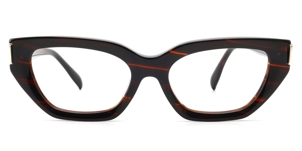 Cateye Raven-Stripe Glasses