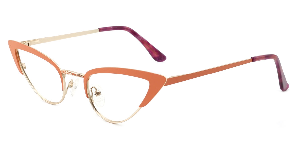 Cateye Plexi-Orange Glasses