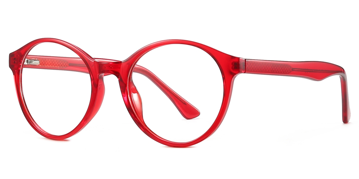 Oval Heath-Red Glasses