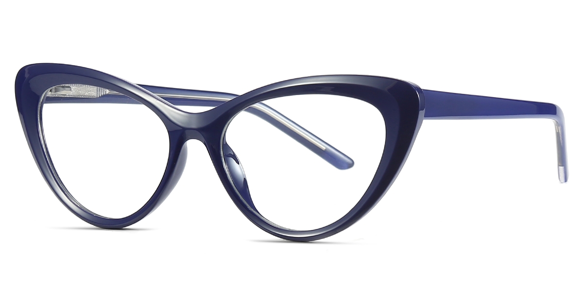 Cateye Bielby-Blue Glasses