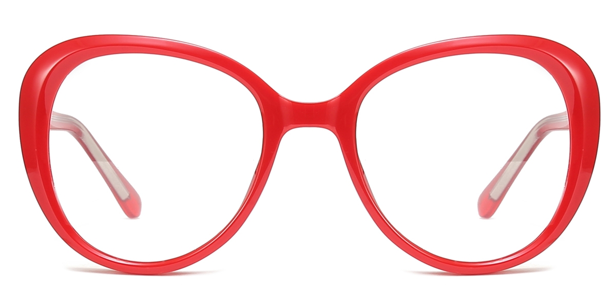 Oval Enwright-Red Glasses