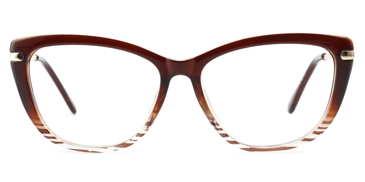 Cateye Tulip-Brown Glasses
