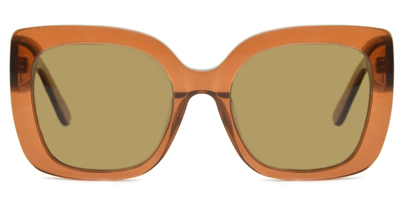 Oval Cape-Brown Glasses