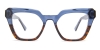 Geometric Gemma-blue/tortoise Glasse