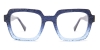 Square Sigrid-blue Glasse