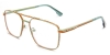 Geometric Aaron-L.green Glasses