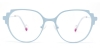 Geometric Meggar-Blue Glasses