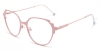 Geometric Meggar-Pink Glasses
