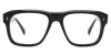 Square Snyder-Black/Clear Glasses