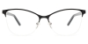 Oval Violetta-Black Glasses