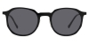 Oval Sade-Black Glasses